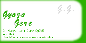 gyozo gere business card
